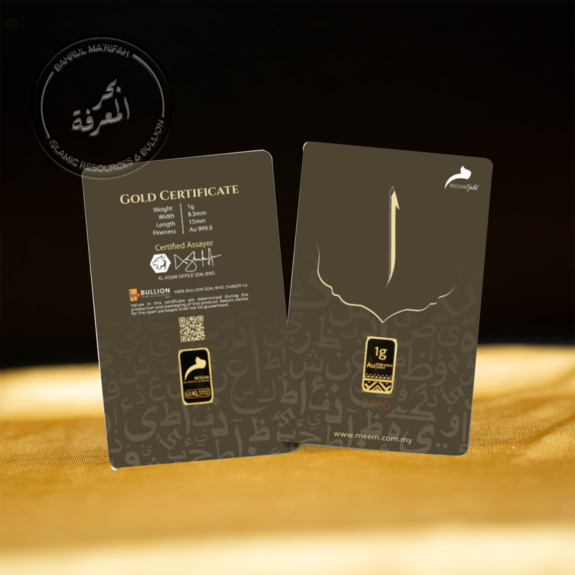 1 gram Meem Gold - Huruf Alif