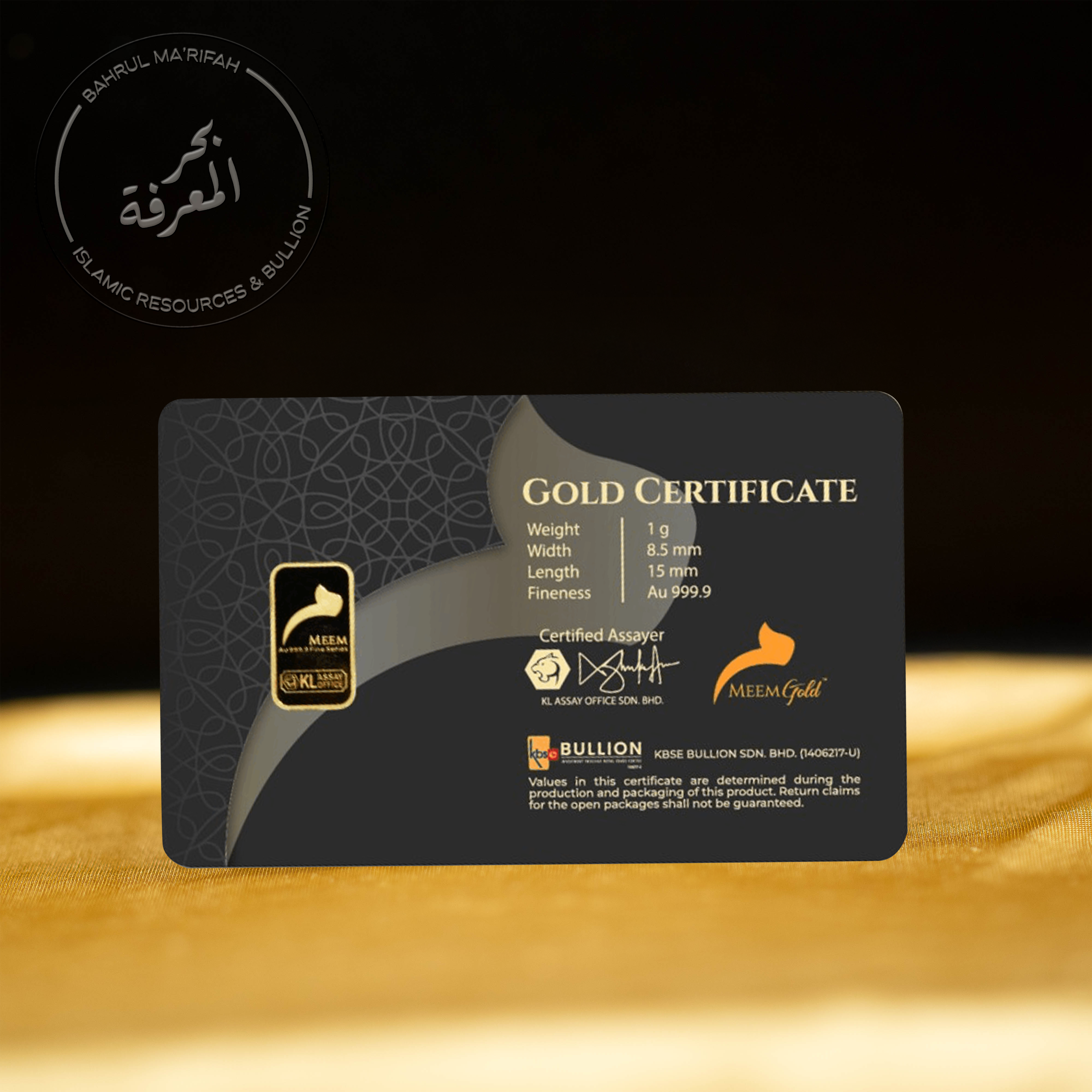 1 gram Meem Gold - Classic Black Edition