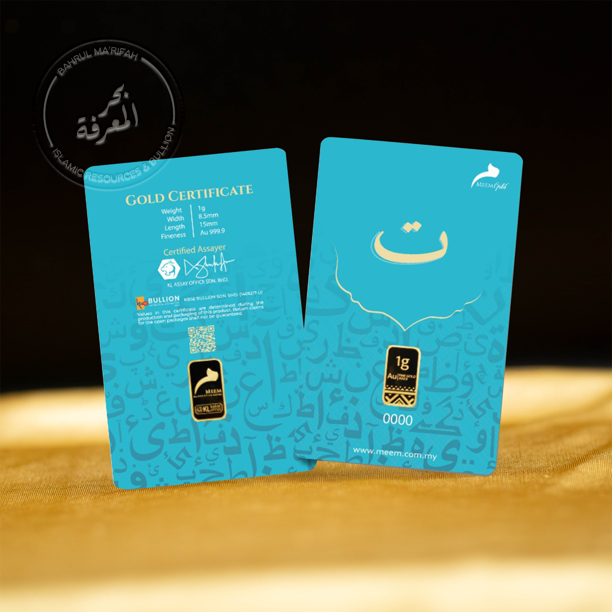 1 gram Meem Gold - Huruf Ta