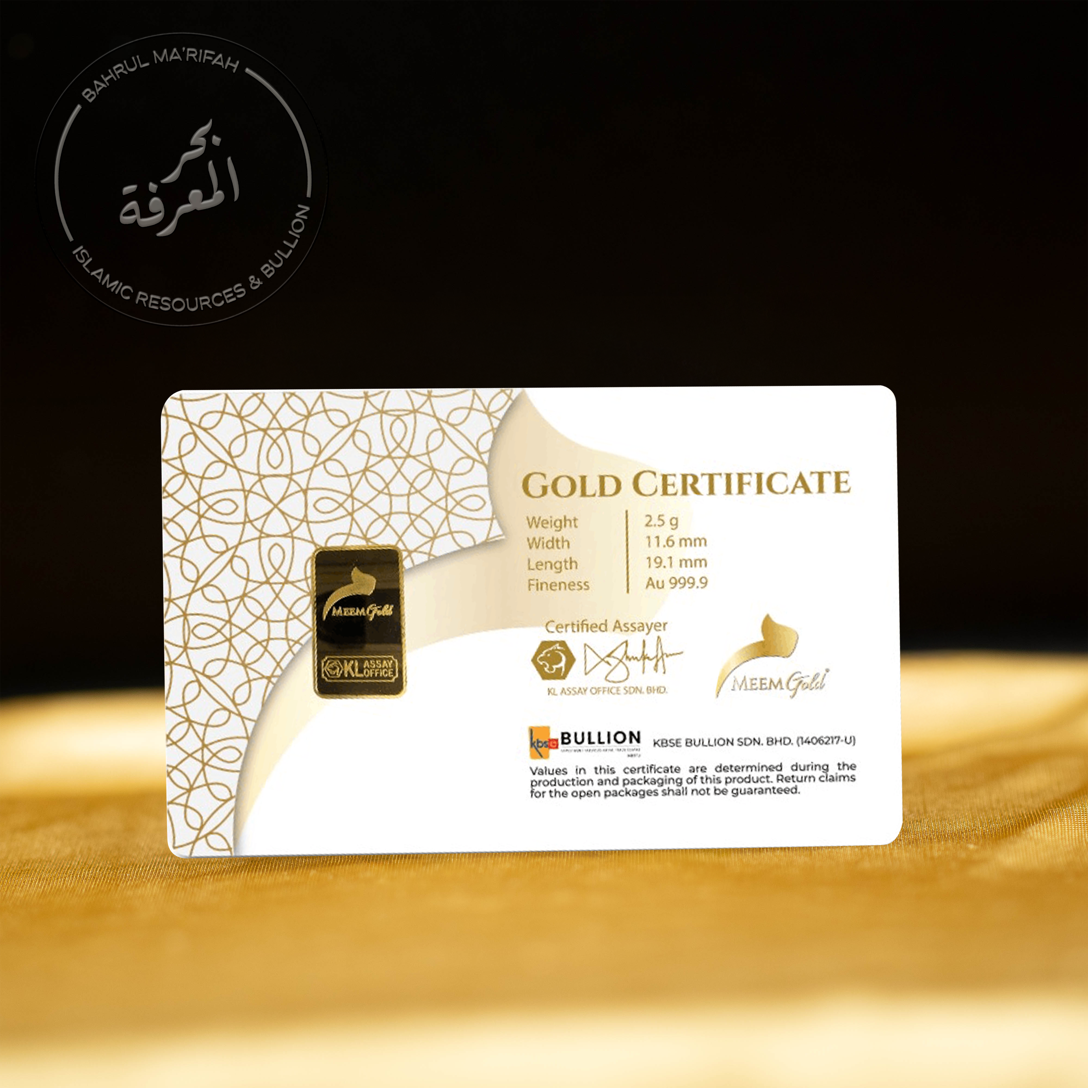 2.5 gram Meem Gold - Classic