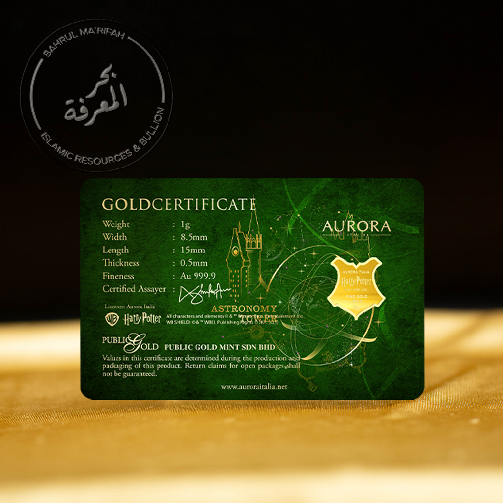 1 gram PG Aurora Italia - Harry Potter Hogwarts Houses