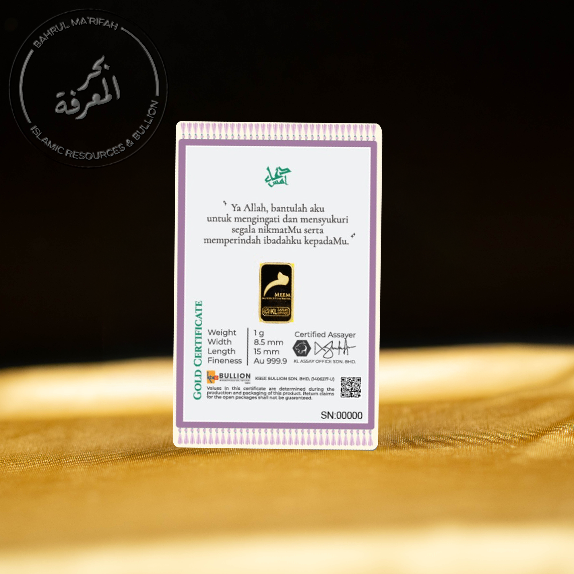 1 gram Meem Gold - Doa Agar Sentiasa Istiqamah