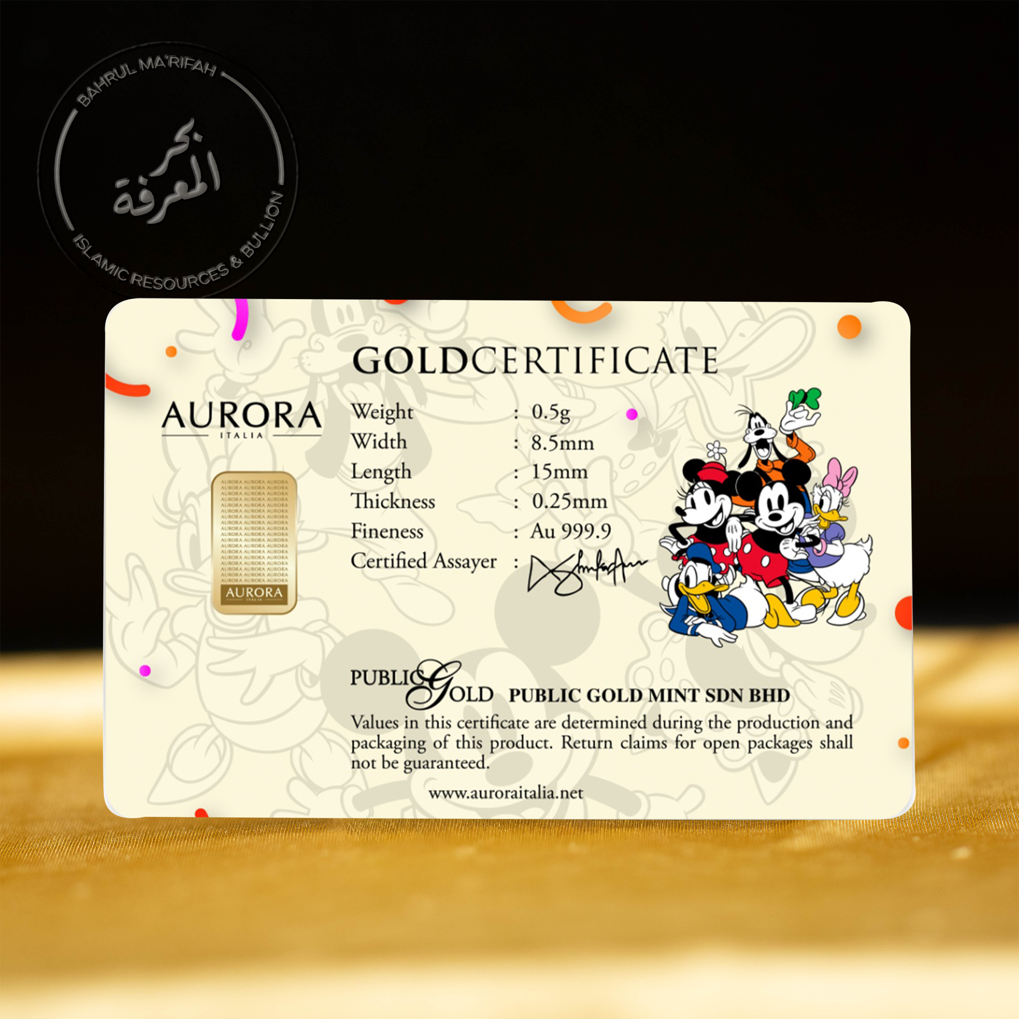 0.5 gram PG Aurora Italia - Mickey Congratulations on Your Success